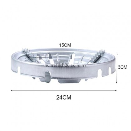 Windproof Stove Dapur Gas Periuk Pot Holder Hood Stainless Steel Fire Ring Gas Cooker Stove over Stand Iron Reducer Cover Gather