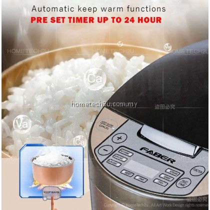 Original Faber Multi Function 1.8L Digital Rice Cooker RISO 18 Non Stick Pot