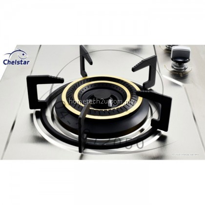 Chelstar Double Burner Stainless Steel Hob (CGH-771J) Chelstar Double Burner Stainless Steel Hob (CGH-771J)