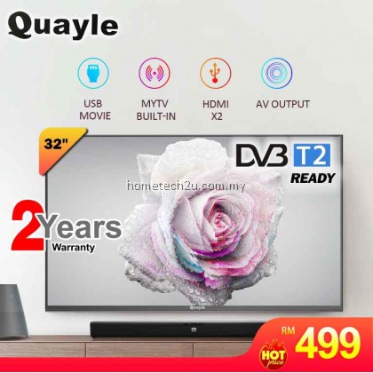 Quayle Digital TV 32 inch 40 inch HD LED TV (DVBT-2) Built in MYTV