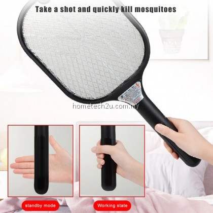 Sapu nyamuk Vertical Electric Mosquito Swatter USB Rechargeable Dual Modes Mosquito Swatters Kill Fly Bug Base charger