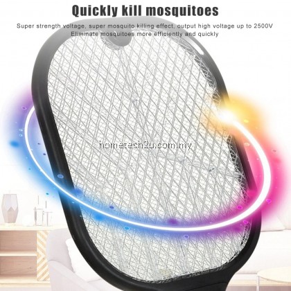 Sapu nyamuk Vertical Electric Mosquito Swatter USB Rechargeable Dual Modes Mosquito Swatters Kill Fly Bug Base charger