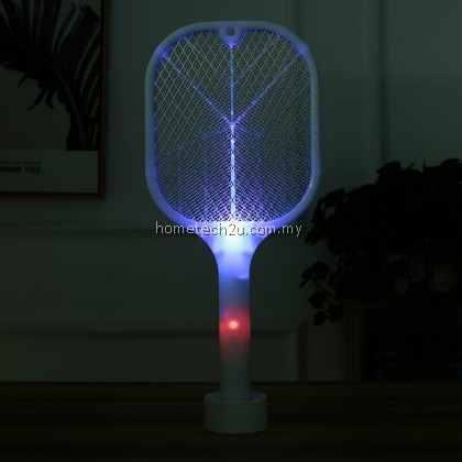 Sapu nyamuk Vertical Electric Mosquito Swatter USB Rechargeable Dual Modes Mosquito Swatters Kill Fly Bug Base charger