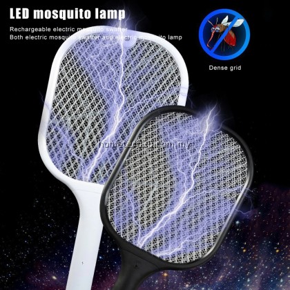 Sapu nyamuk Vertical Electric Mosquito Swatter USB Rechargeable Dual Modes Mosquito Swatters Kill Fly Bug Base charger