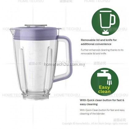 PHILIPS 700W ICE BLENDER PLASTIC JAR WITH MILL HR2221 (FREE 1 JUG)