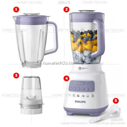PHILIPS 700W ICE BLENDER PLASTIC JAR WITH MILL HR2221 (FREE 1 JUG)