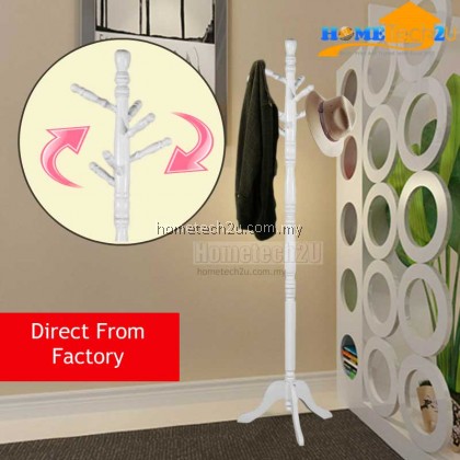 Molla CH-179 Solid wood Stand Coat Hanger Floor Standing Coat Racks Home Furniture Storage Clothes Hanging Wooden Hanger Bedroom Drying Rack