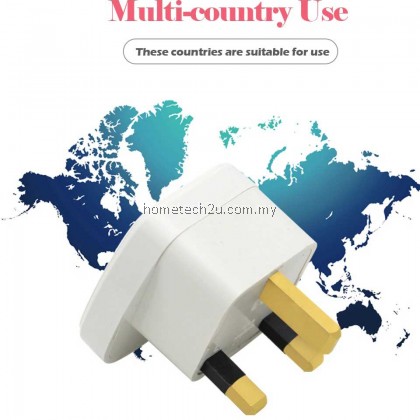 Universal CHINA Multi Pin To Malaysia 3 Pin UK EU US AU TO UK Conversion Plug 2 Pin Socket EU to England Travel Charger Adapter 