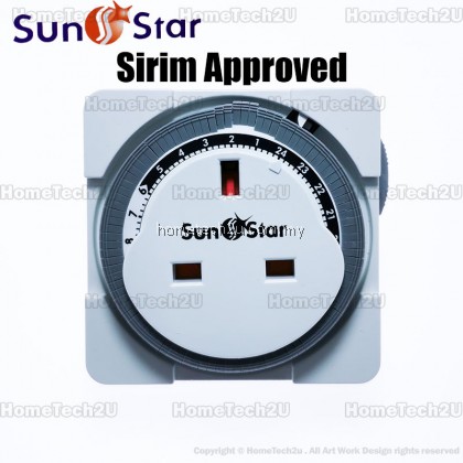 Sunstar 13A 24 Hours Analog Plug In Timer Switch (Sirim Approved)