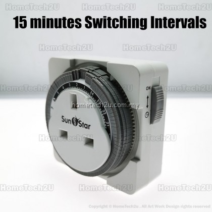 Sunstar 13A 24 Hours Analog Plug In Timer Switch (Sirim Approved)