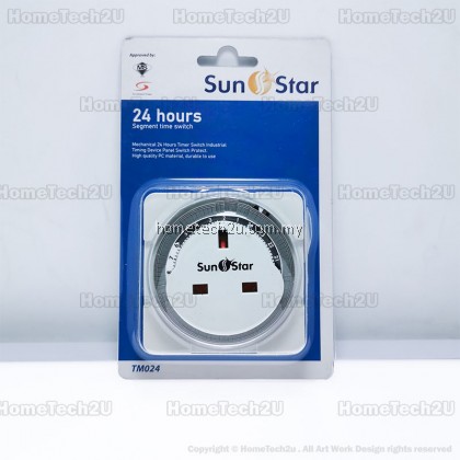 Sunstar 13A 24 Hours Analog Plug In Timer Switch (Sirim Approved)