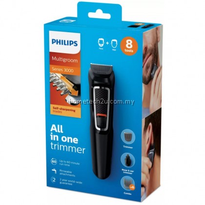 Philips Multigroom series 3000 8-in-1 Face and Hair Clipper / Trimmer MG3730 MG3730/15 Philips Multigroom series 3000 8-in-1 Face and Hair Clipper / Trimmer MG3730 MG3730/15