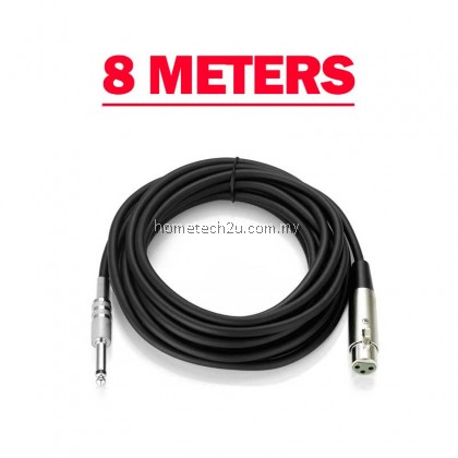 Denn Mic Microphone Wire Cord XLR Female to Jack 6.35mm Male plug Audio Lead Microphone cable for Sound Amplifier 5M 8M 10M