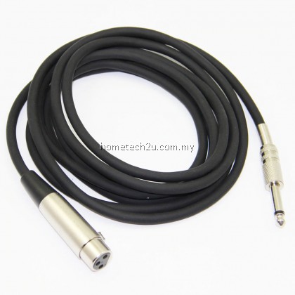 Denn Mic Microphone Wire Cord XLR Female to Jack 6.35mm Male plug Audio Lead Microphone cable for Sound Amplifier 5M 8M 10M