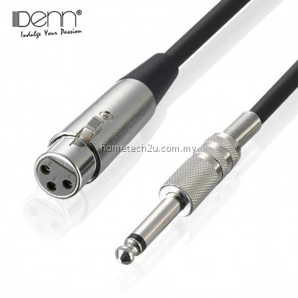Denn Mic Microphone Wire Cord XLR Female to Jack 6.35mm Male plug Audio Lead Microphone cable for Sound Amplifier 5M 8M 10M
