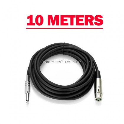 Denn Mic Microphone Wire Cord XLR Female to Jack 6.35mm Male plug Audio Lead Microphone cable for Sound Amplifier 5M 8M 10M
