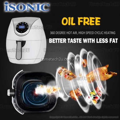 iSONIC 3.2L Multifunction Air Fryer Chicken Oil free Air Fryer Health Fryer Pizza Cooker Smart Touch LCD Electric Deep Airfryer IAF-W320L
