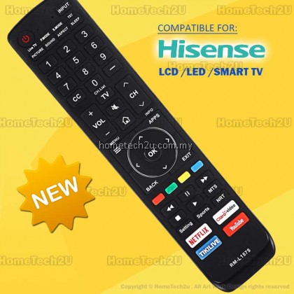 RM-L1575 Universal for HISENSE LCD LED Smart TV Remote Control