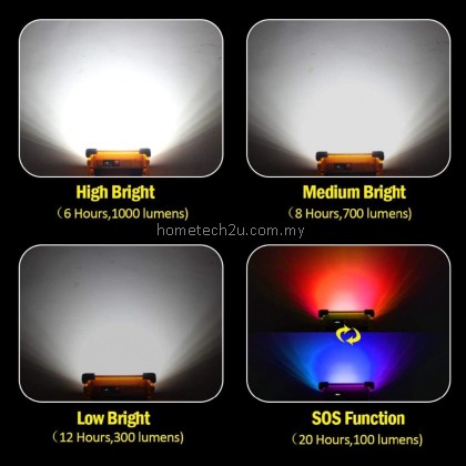 80W 11000mAh Solar Portable Work Light USB Solar Charging Solar Camping Lamp Super Bright Led Portable Spotlight LED Flashlight