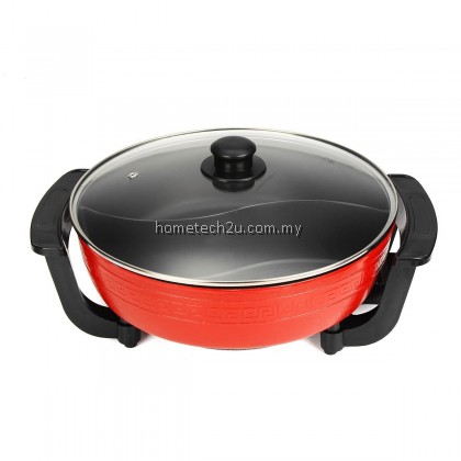 Steamboat Pot 1300W 220V Electric Hot Pot double Soup pots Shabu Cookware Kitchen indoor Smokeless Pots Non Stick Induction Cookers 6L