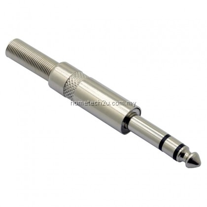 Jack 6.35mm Stereo Metal 1/4 inch Connector 6.35mm Male Audio Plug Wire Connector 1/4 inch Soldering Male 6.35 Plug