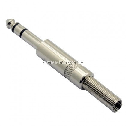 Jack 6.35mm Stereo Metal 1/4 inch Connector 6.35mm Male Audio Plug Wire Connector 1/4 inch Soldering Male 6.35 Plug