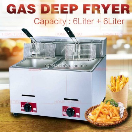 Commerical single/double tank LPG Gas Deep Fryer Stainless Steel Gas Frying Machine Oil fryer for chips/fried chicken Commerical single/double tank LPG Gas Deep Fryer Stainless Steel Gas Frying Machine Oil fryer for chips/fried chicken