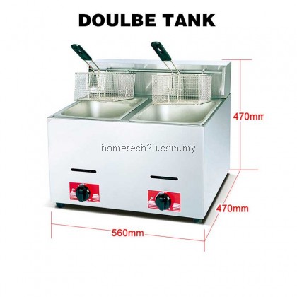 Commerical single/double tank LPG Gas Deep Fryer Stainless Steel Gas Frying Machine Oil fryer for chips/fried chicken Commerical single/double tank LPG Gas Deep Fryer Stainless Steel Gas Frying Machine Oil fryer for chips/fried chicken