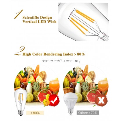 Antique ST64 LED E27 Bulb Retro Lamp Decorative Bulb 4W 8W LED Light E27 Edison Light For Cafe Coffee Shop