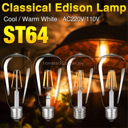 Antique ST64 LED E27 Bulb Retro Lamp Decorative Bulb 4W 8W LED Light E27 Edison Light For Cafe Coffee Shop