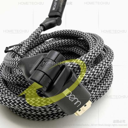 DENN HDMI 1.4V HDMI Cable 4K Full HD with Rotating Angle 3M 180° Rotating Angle Plug 24k Gold Plate