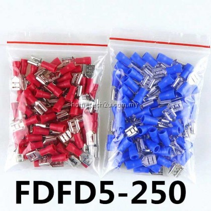 FDD2-250 6.3mm Cable lug Clip Wire Connector Female Insulated Electrical Crimp Terminal for 1.5-2.5mm2 Connectors Cable Modify Car Motor FDD2-250 6.3mm Cable lug Clip Wire Connector Female Insulated Electrical Crimp Terminal for 1.5-2.5mm2 Connectors Cable Modify Car Motor