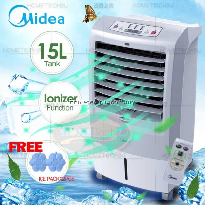 Midea Air Cooler Penyejuk Udara 15L with Remote Control MAC-120AR MAC-215F INCLUEDED 2 x Ice Pack