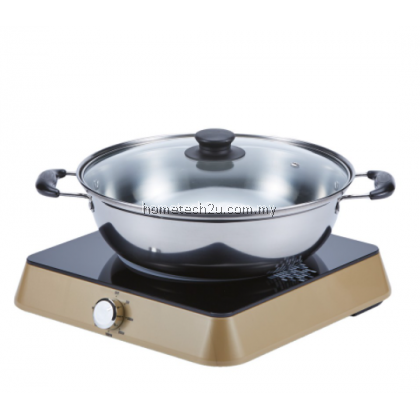 Midea 1600W Induction Cooker C16-RTY1619 / C16-RTY1619-GL / C16-RTY1619-BK (FOC Stainless Steel Pot)