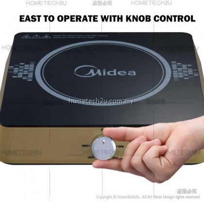 Midea 1600W Induction Cooker C16-RTY1619 / C16-RTY1619-GL / C16-RTY1619-BK (FOC Stainless Steel Pot)