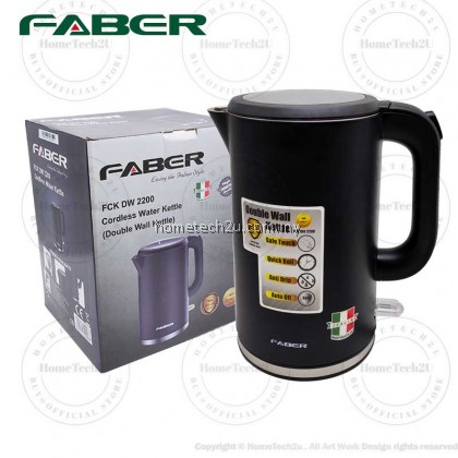 Faber FCK DW2200 Kettle 1.7L Stainless Steel Double Wall Conceal Heating Element(Sirim)