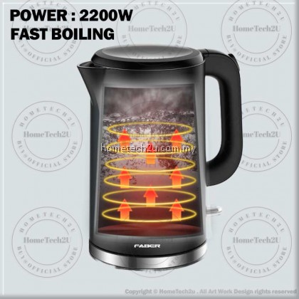 Faber FCK DW2200 Kettle 1.7L Stainless Steel Double Wall Conceal Heating Element(Sirim)