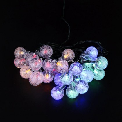 Lampu Raya Light 40LED Fairy String Lights Bubble Crystal Ball Lights Decorative Lighting for Outdoor Garden Home Party