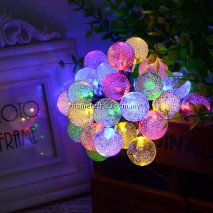 Lampu Raya Light 40LED Fairy String Lights Bubble Crystal Ball Lights Decorative Lighting for Outdoor Garden Home Party