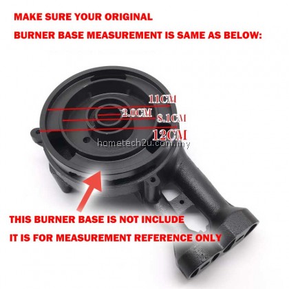 Universal Glass Hob Gas Cooker Burner Ring Cap Head Replacement 120mmx81mm Spare Parts Accessories Tungku Dapur