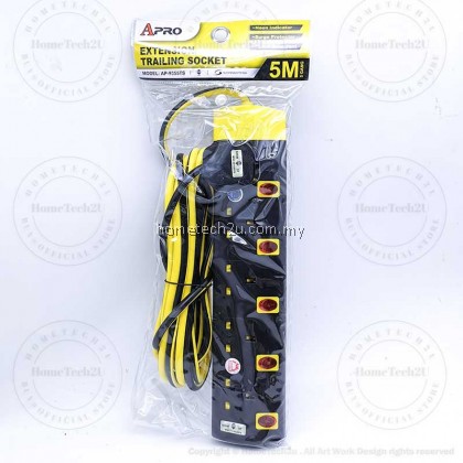 (Sirim)APRO Extension Plug Trailing Socket Wire Cable Soket Extention with Surge Protection