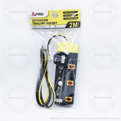 (Sirim)APRO Extension Plug Trailing Socket Wire Cable Soket Extention with Surge Protection