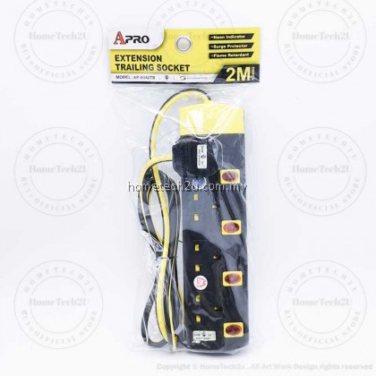 (Sirim)APRO Extension Plug Trailing Socket Wire Cable Soket Extention with Surge Protection