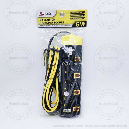 (Sirim)APRO Extension Plug Trailing Socket Wire Cable Soket Extention with Surge Protection