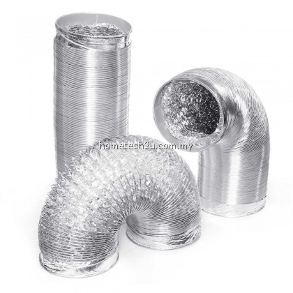 Aluminium Gas Cooker hood hob Pipe Exhaust Flexible Ducting Hose 6 Inch Saluran Paip Penyedut Asap Dapur
