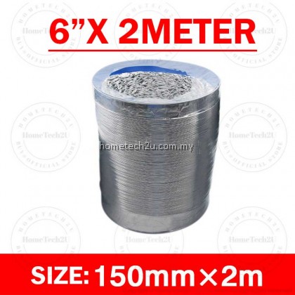 Aluminium Gas Cooker hood hob Pipe Exhaust Flexible Ducting Hose 6 Inch Saluran Paip Penyedut Asap Dapur