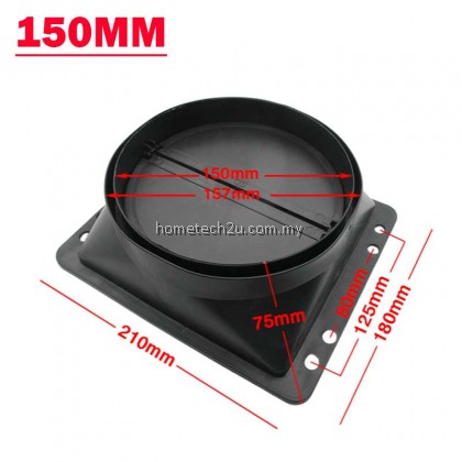 Kitchen hood cover valve air outlet base cap 150/160mm ducting hose spare parts accessories penyedut asap dapur