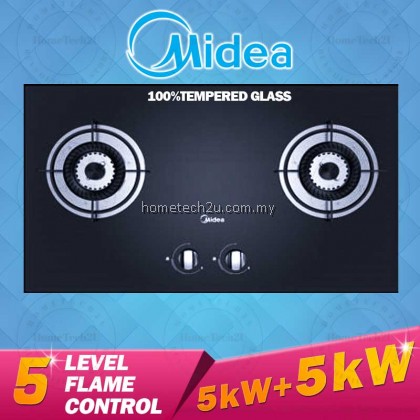 MIDEA Gas Cooker Tempered Glass Hob MGH-76Q60A built in with Safety Device 5kW+5kW Big Flame