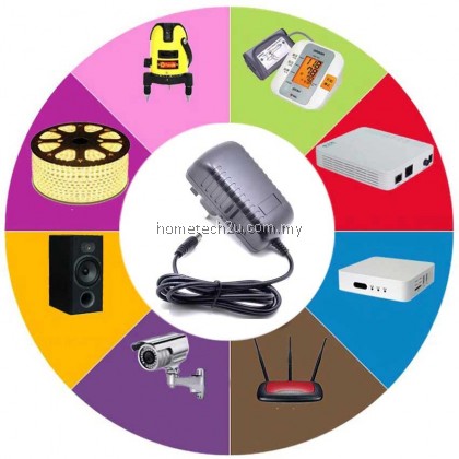 Malaysia 3 Pin AC to DC (5.5*2.5mm) 9V 1A Switching Power Supply Adapter DC Power Adaptor