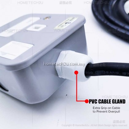 13amp/15amp Metal Clad Heavy Duty Portable Socket Extension Trailing Socket Metal Socket Extension Plug 5Meter